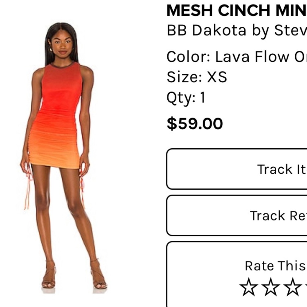 BB DAKOTA MESH CINCH mini dress